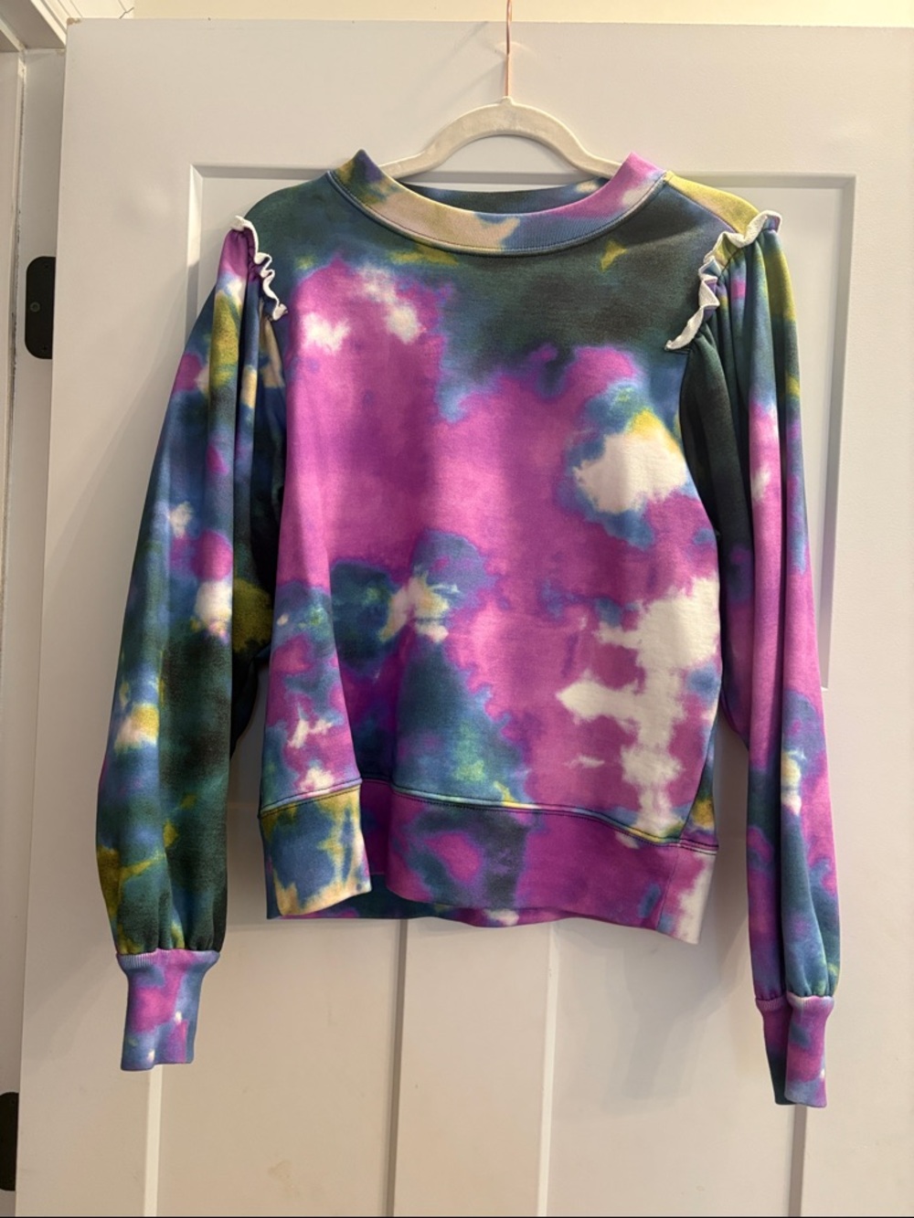 Marie Oliver Multicolor Tie-Dye Crewneck Sweatshirt - Purple, Blue, Green size M